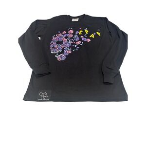 Chris Pyrate and Friends Skull Floral Graphic Long Sleeve T Shirt Mens M
(825)